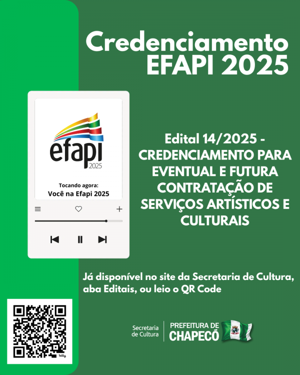 Músicos chapecoenses já podem se inscrever para tocar na Efapi 2025