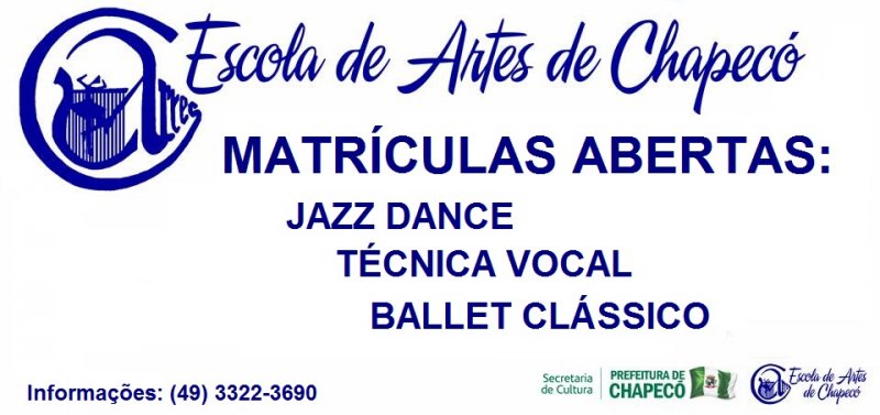 Vagas disponíveis em cursos da Escola de Artes