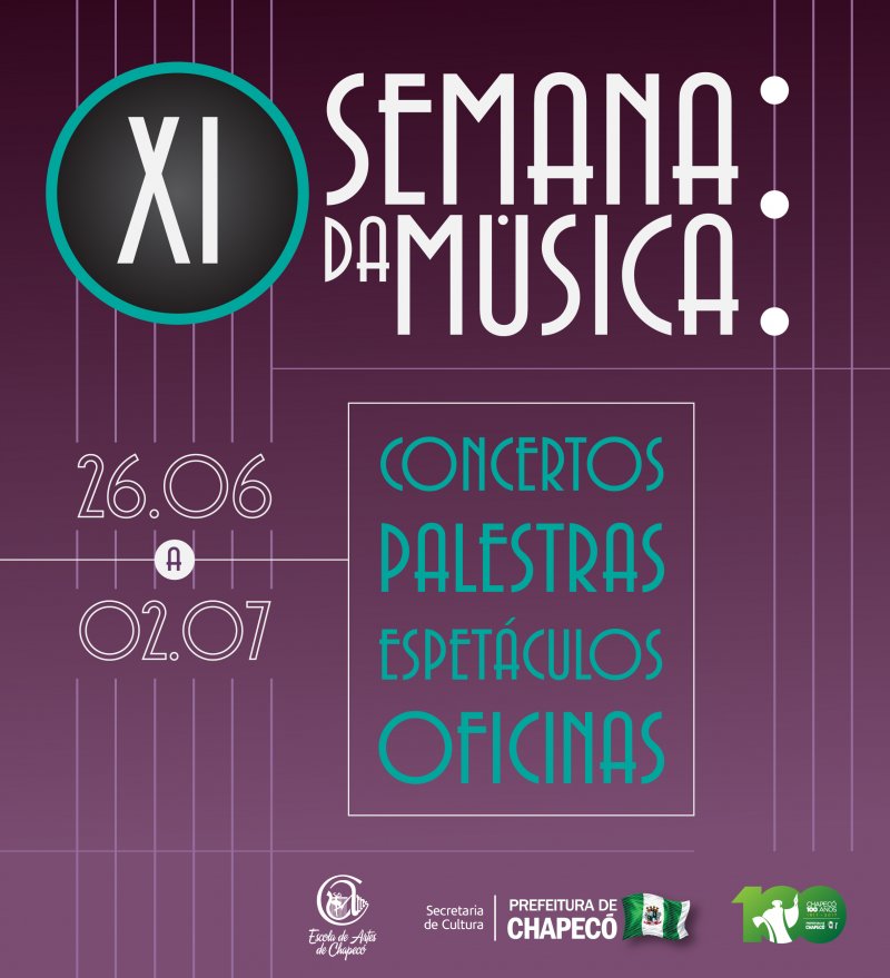 Confira a programação da XI Semana da Música