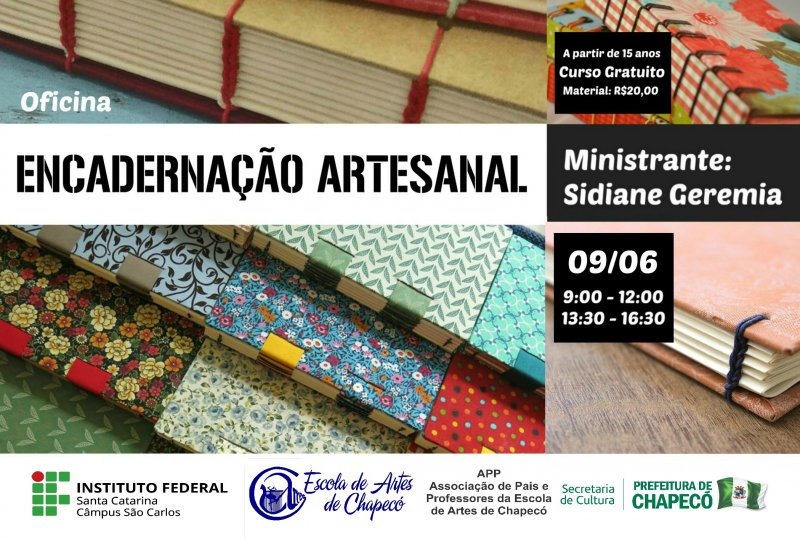 Escola de Artes de Chapecó Recebe Oficina de Encadernação Artesanal