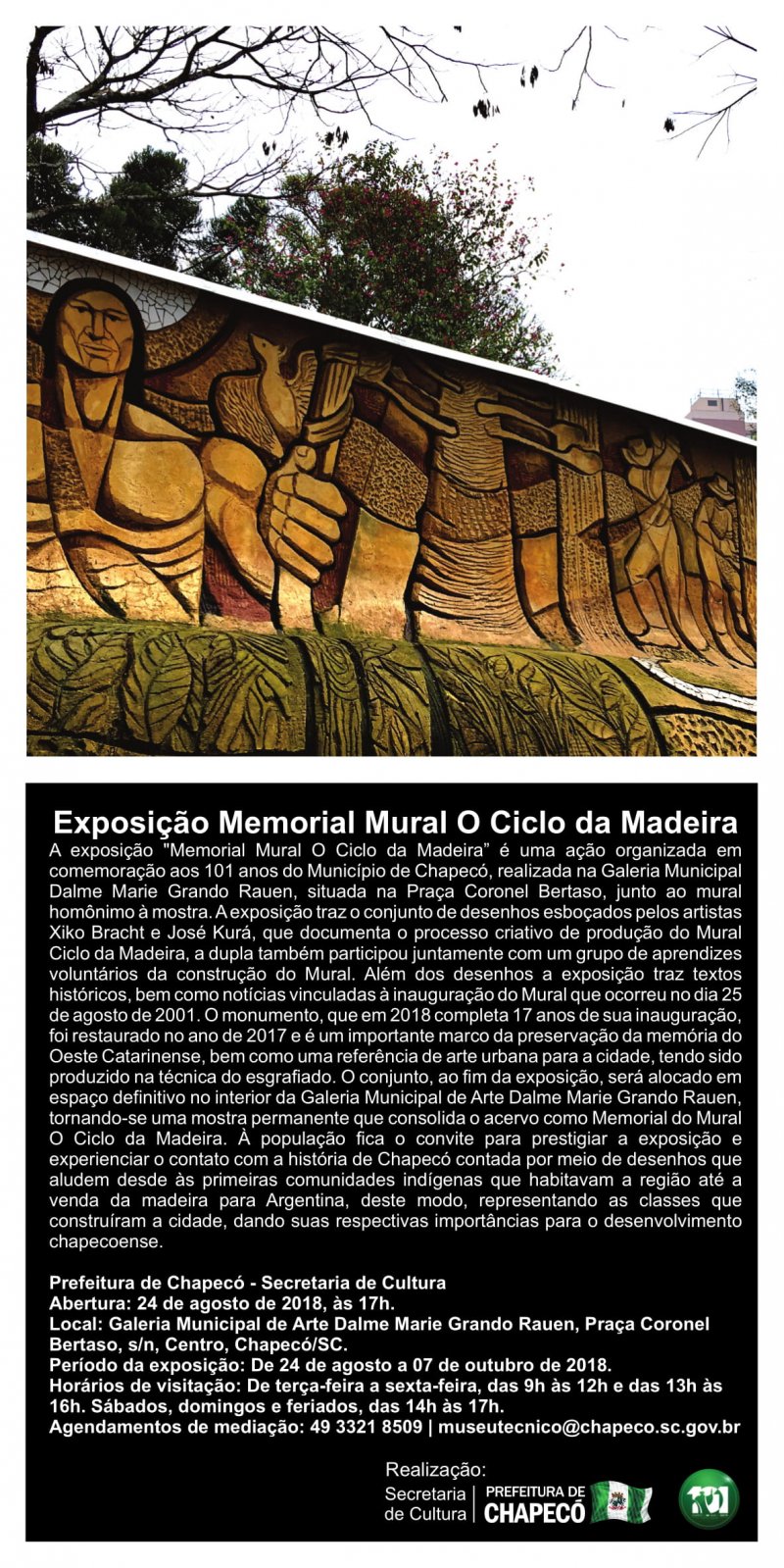 CONVITE: Abertura da Exposição Memorial Mural O Ciclo da Madeira