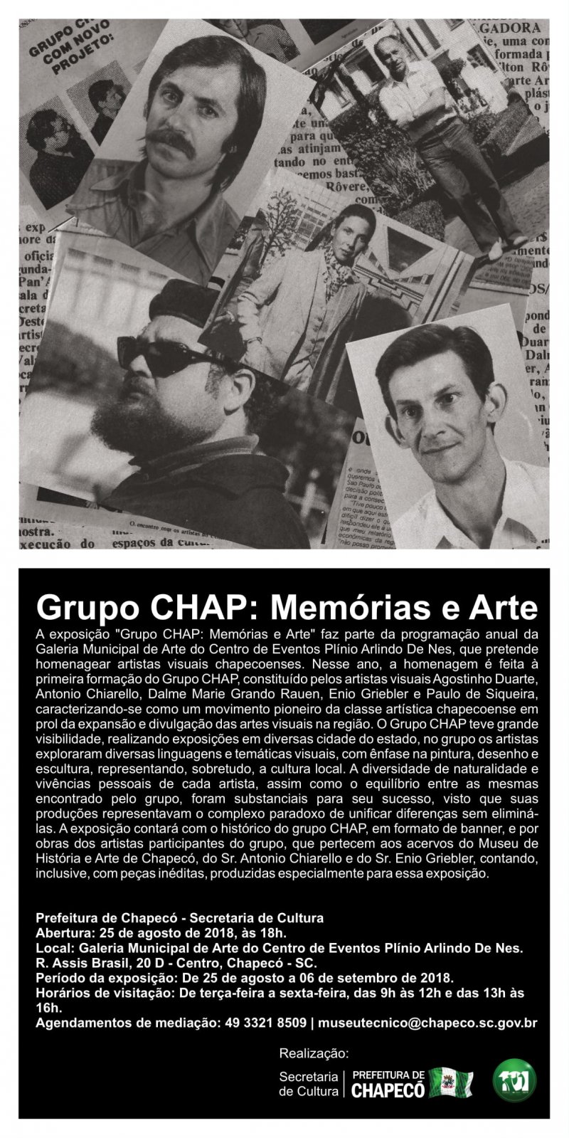 CONVITE: Exposição Grupo CHAP: Memórias e Arte