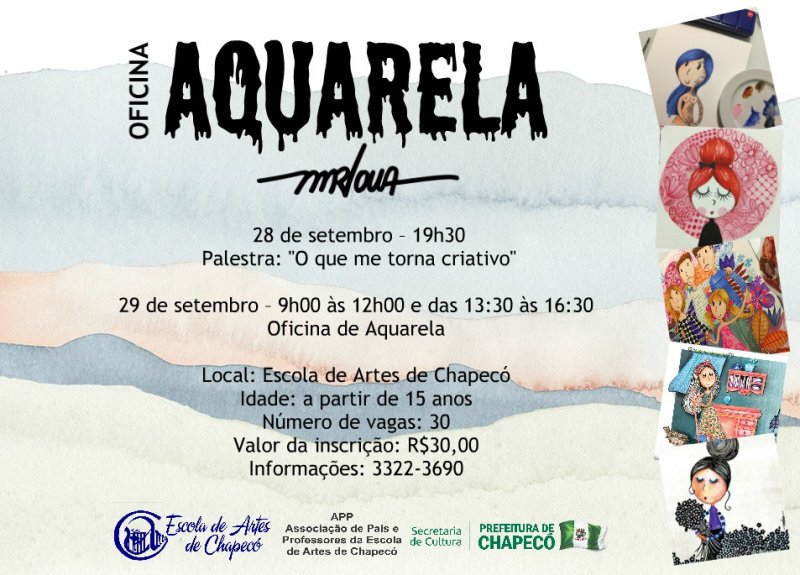 Escola de Artes oferece oficina de Aquarela