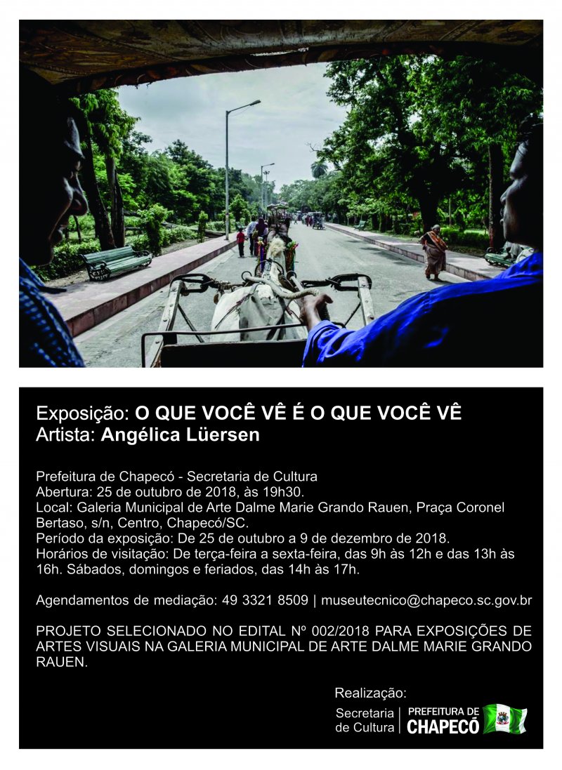 CONVITE - Exposição O QUE VOCÊ VÊ É O QUE VOCÊ VÊ