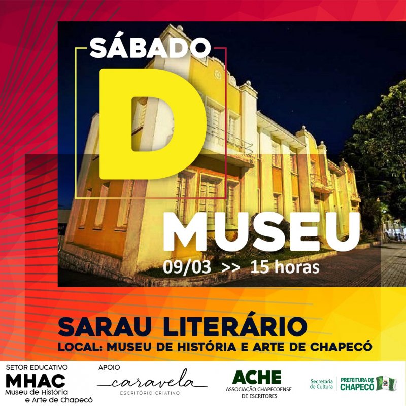Primeiro Sábado D museu, acontece dia 09/03