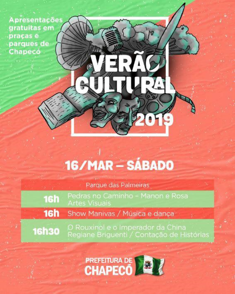 PROGRAMAÇÃO DO VERÃO CULTURAL PARA ESTE FIM DE SEMANA