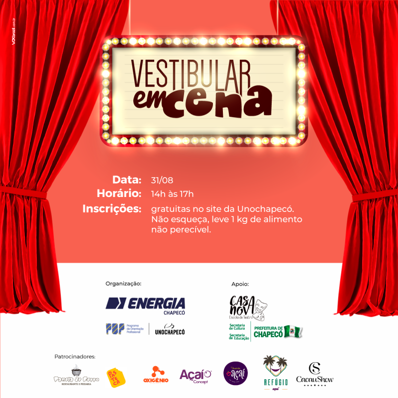 Vestibular em Cena - Obras da UFSC e ACAFE encenadas