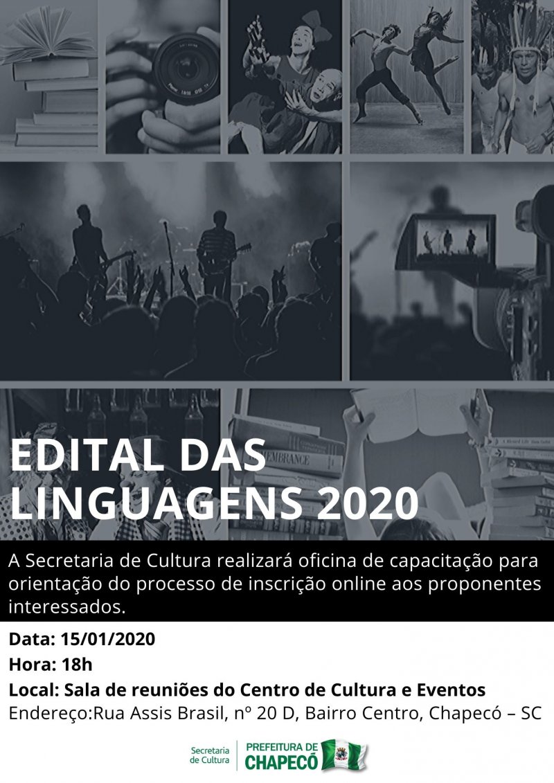 Oficina de capacitação para inscrições no Edital das Linguagens 2020