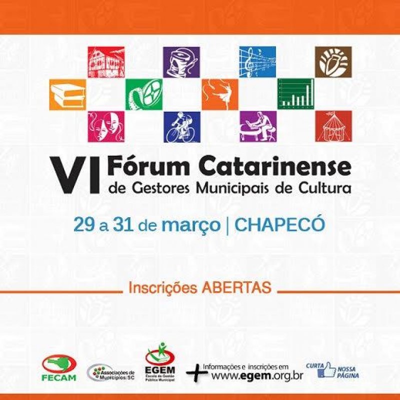 VI Fórum Catarinense de Gestores Municipais de Cultura