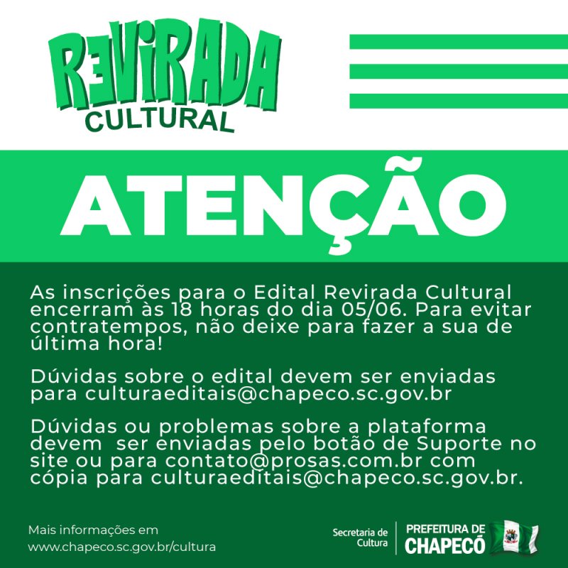 Esclarecimentos Edital Revirada Cultural 2020