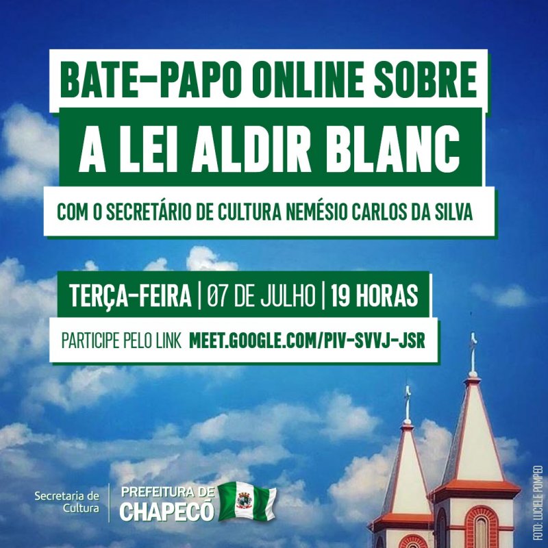 Bate-papo online sobre a Lei Aldir Blanc