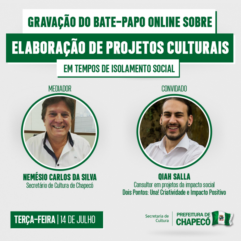 Gravação do Bate-Papo Sobre Elaboração de Projetos (14/07/2020)