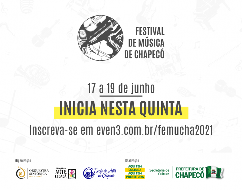 Inicia nesta quinta-feira o Festival de Música de Chapecó
