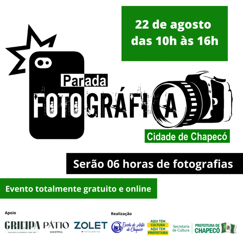 Estão abertas as inscrições para a Parada Fotográfica de Chapecó