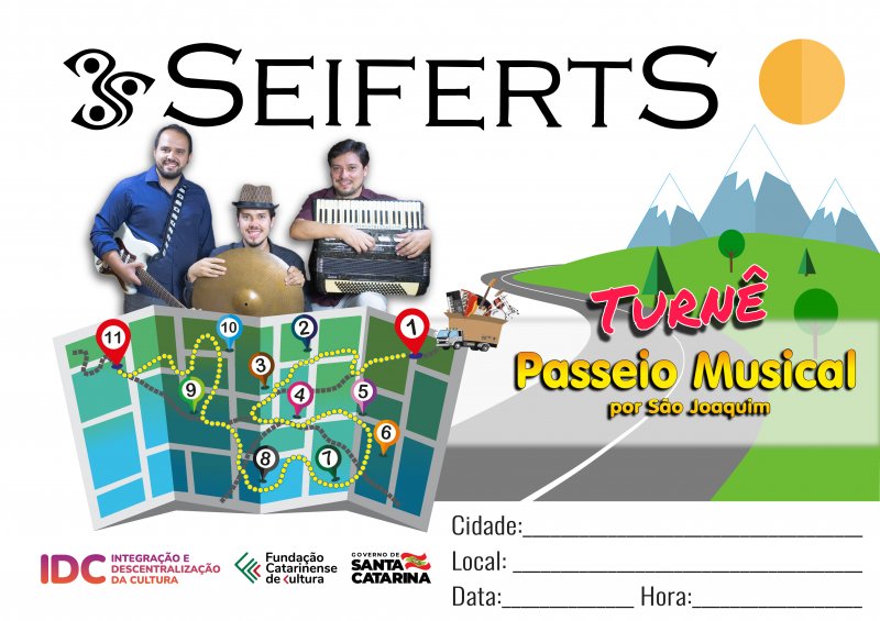 Show Os Seiferts - Passeio Musical por São Joaquim ocorre nesta quinta