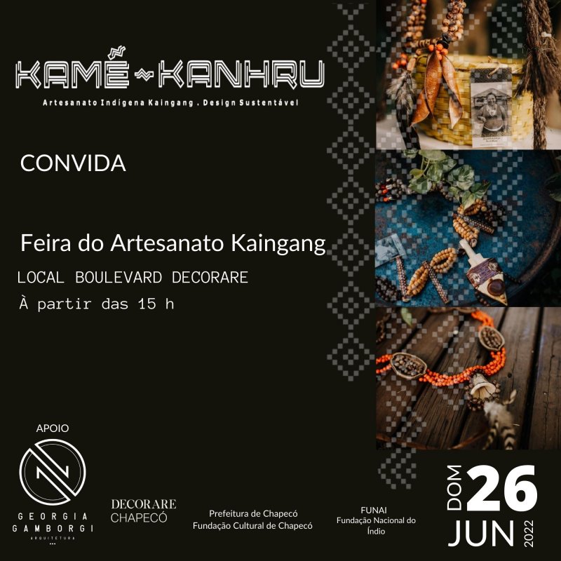 Feira do Artesanato Kaingang ocorre neste domingo na Decorare Chapecó