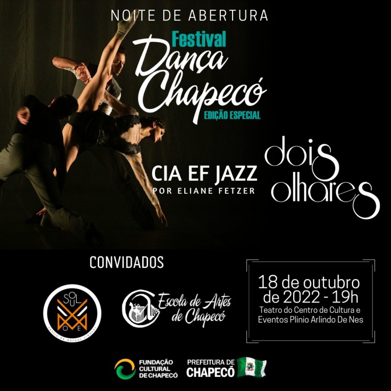 Festival Dança Chapecó 2022 - Edição Especial será neste mês de outubro