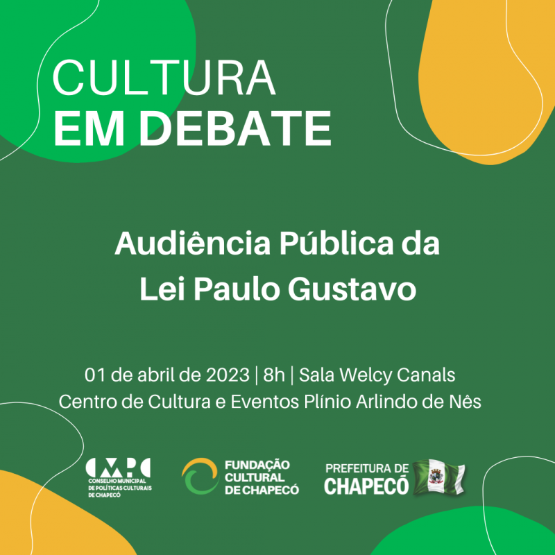 Fundação Cultural de Chapecó anuncia mudança na programação do Cultura em Debate