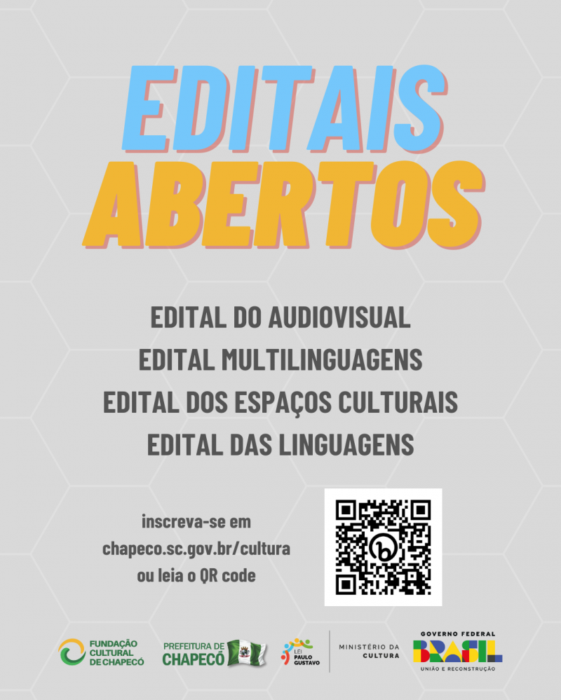 Editais da cultura seguem com inscrições abertas em Chapecó