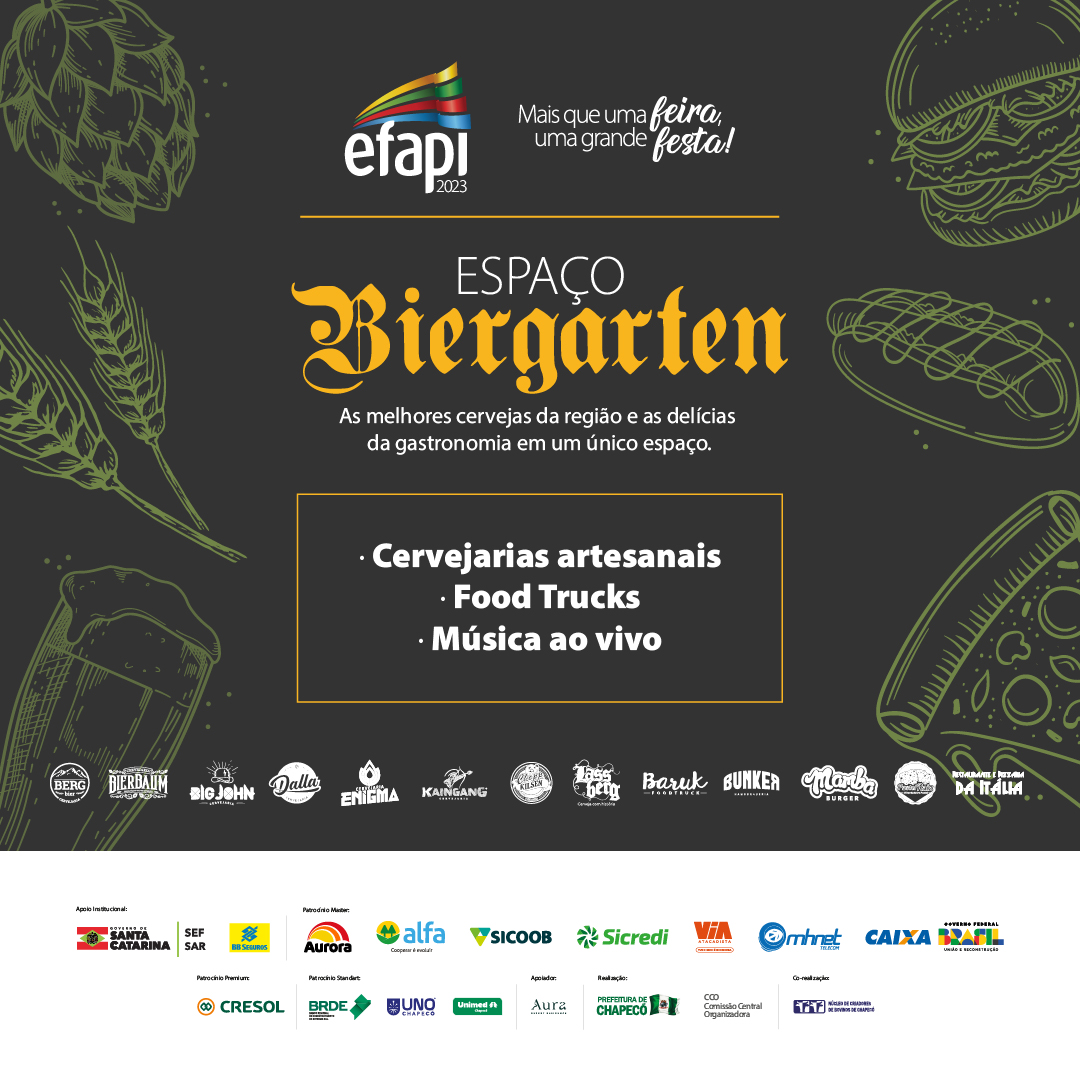 Espaço Biergarten é uma das novidades da Efapi 2023